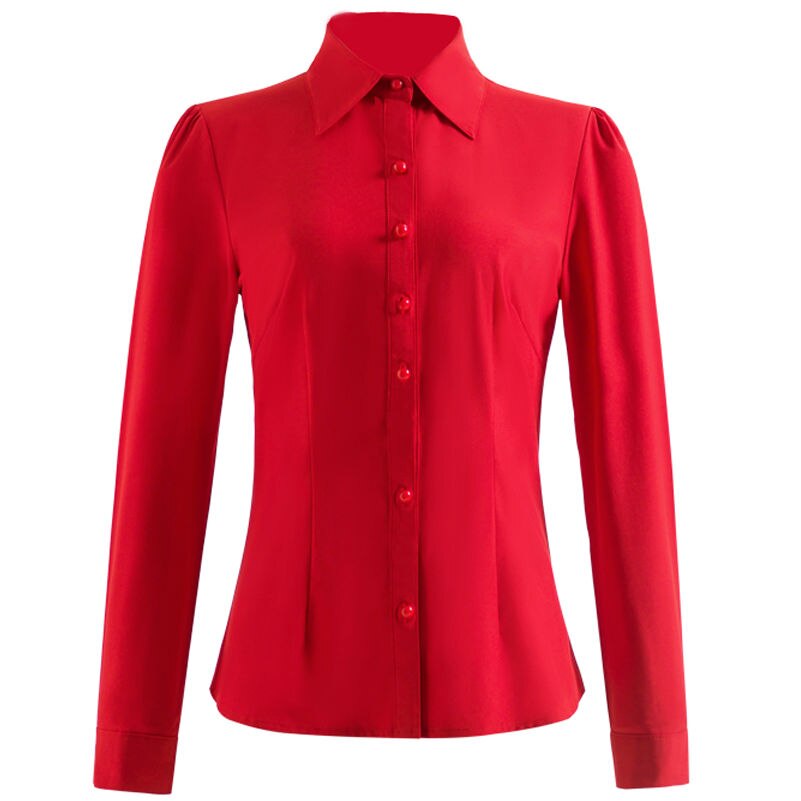 Women's Solid Color Office Shirt