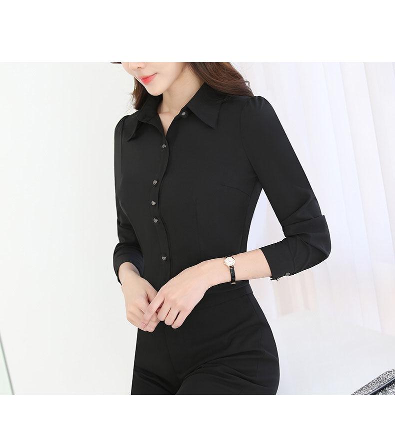 Women's Solid Color Office Shirt