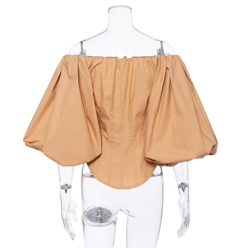 Women's Puff Sleeve Off Shoulder Shirt