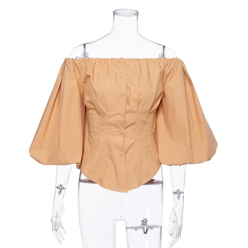 Women's Puff Sleeve Off Shoulder Shirt