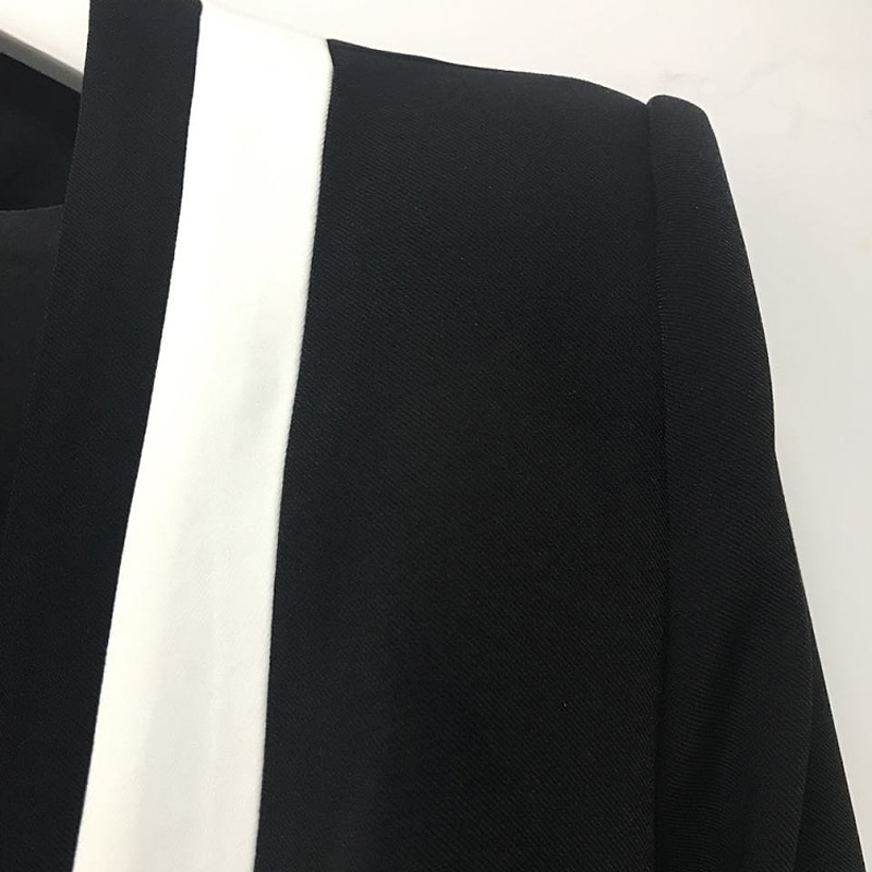 Classic Women's Blazer in Black and White Colors