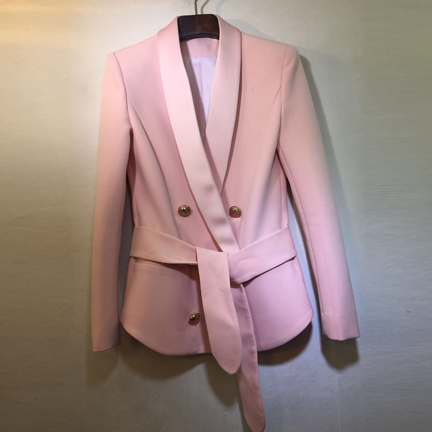 Office Multicolored Women's Blazer with Belt