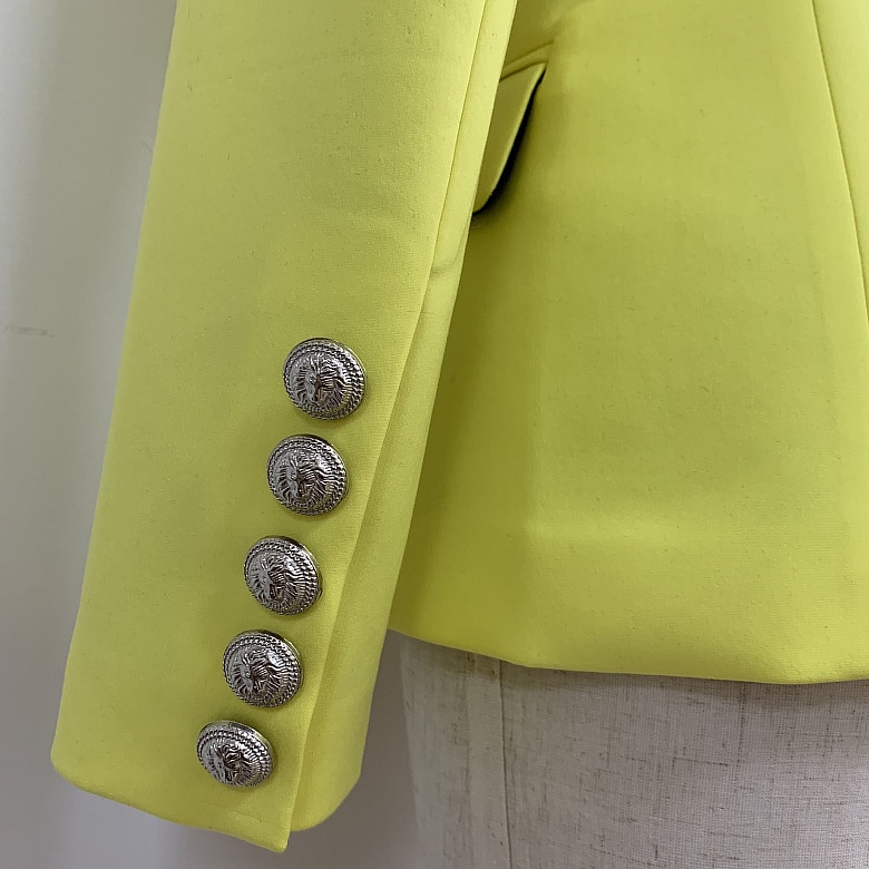 High-Quality Women's Blazer in Fluorescence Yellow Color