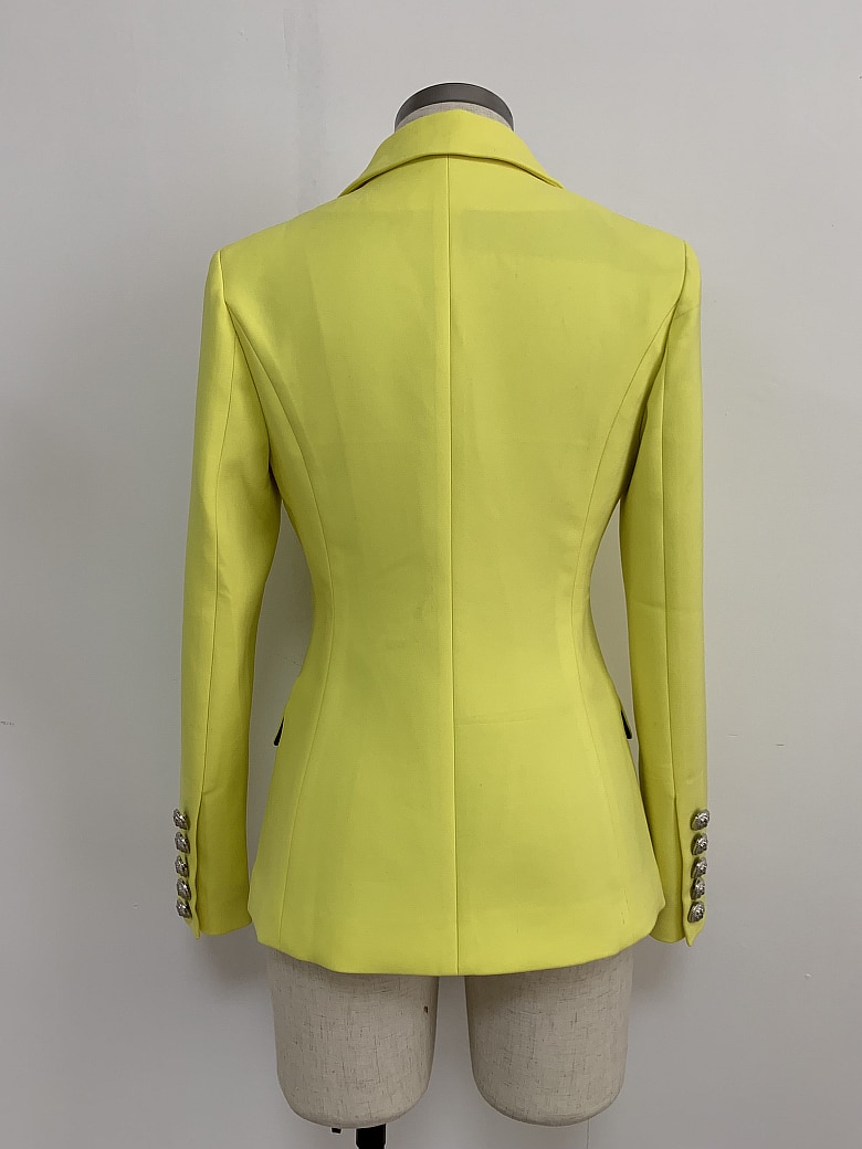 High-Quality Women's Blazer in Fluorescence Yellow Color