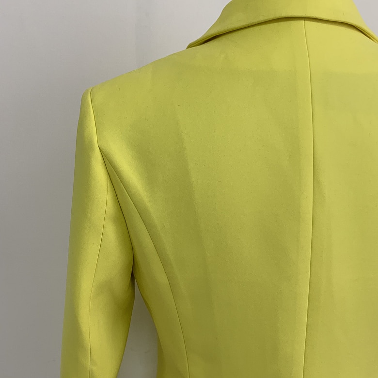 High-Quality Women's Blazer in Fluorescence Yellow Color