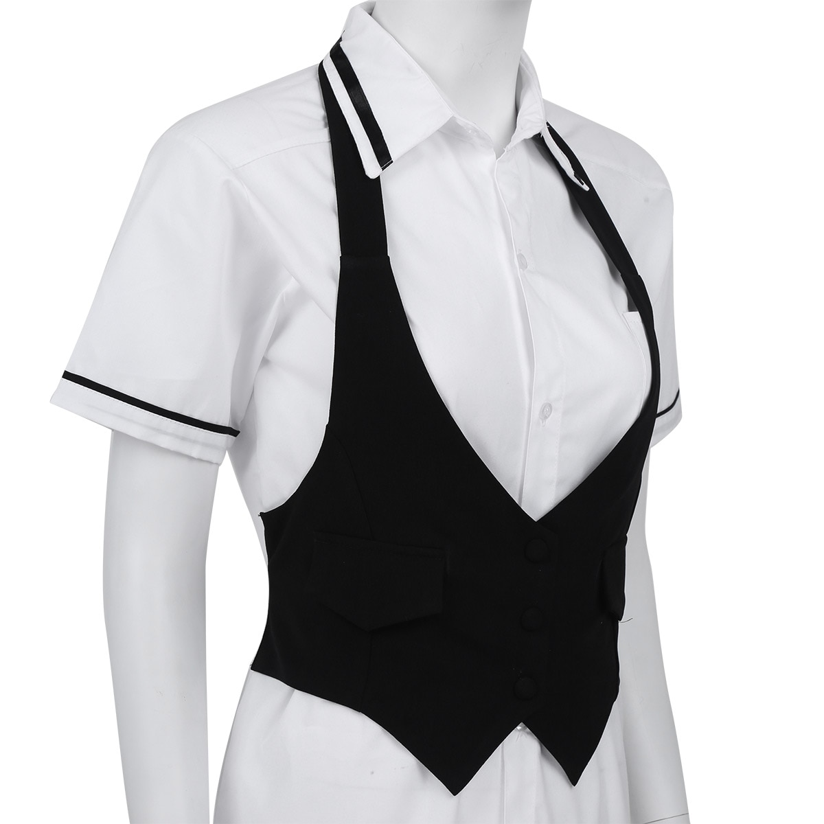 Women's Vest in Black and White Colors