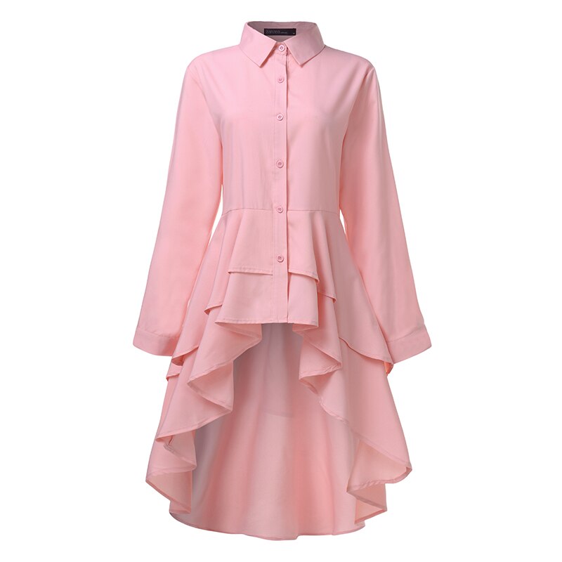 Women's Ruffled Asymmetrical Blouse