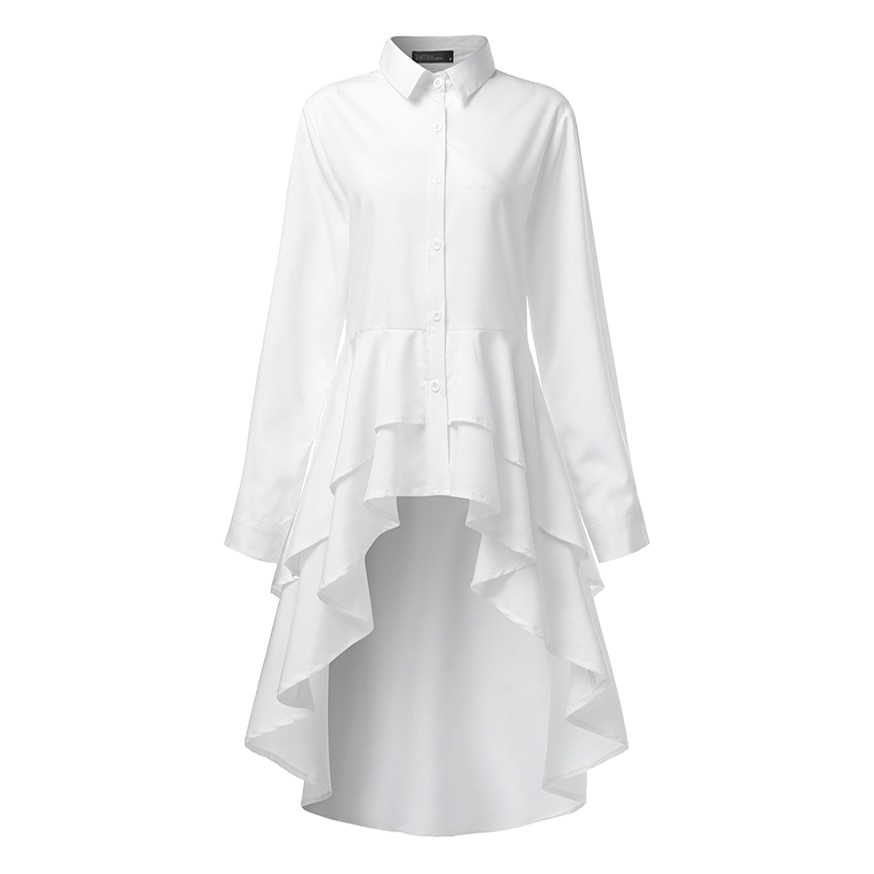 Women's Ruffled Asymmetrical Blouse