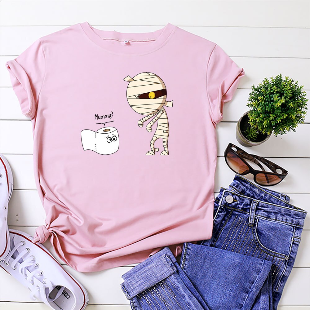 Women's Printed Cotton Casual T-Shirt Women's Printed Cotton Casual T-Shirt