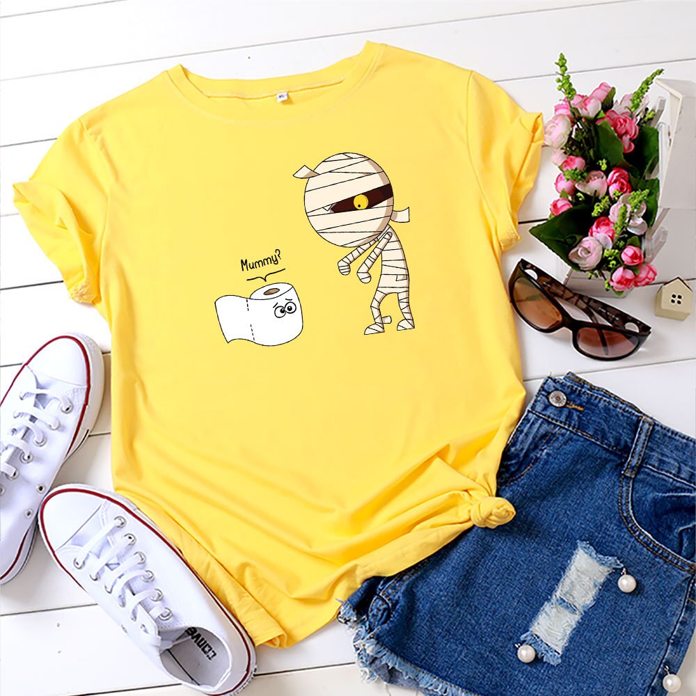 Women's Printed Cotton Casual T-Shirt Women's Printed Cotton Casual T-Shirt