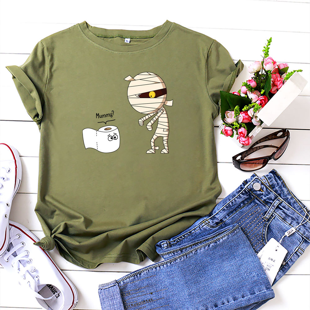 Women's Printed Cotton Casual T-Shirt Women's Printed Cotton Casual T-Shirt