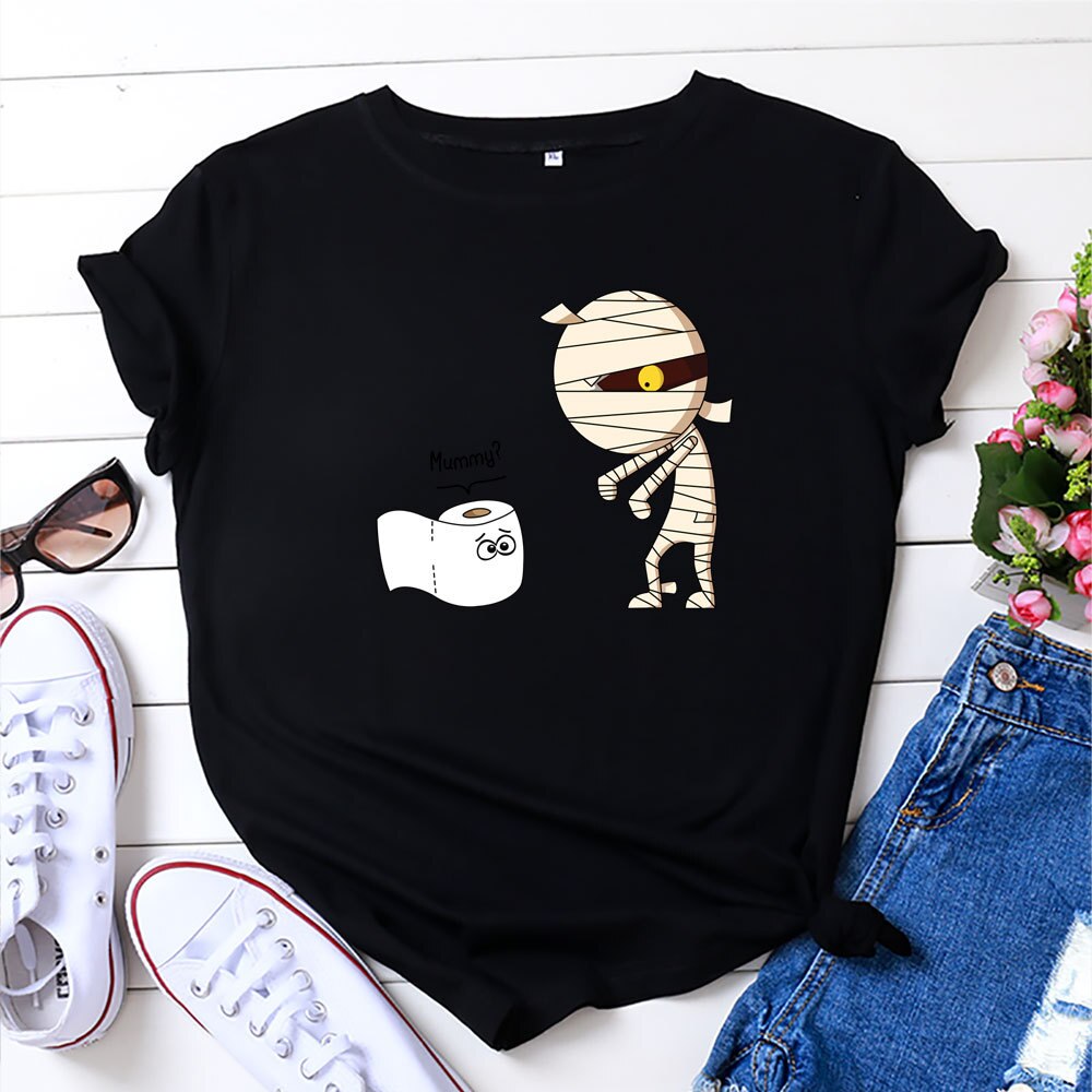 Women's Printed Cotton Casual T-Shirt Women's Printed Cotton Casual T-Shirt