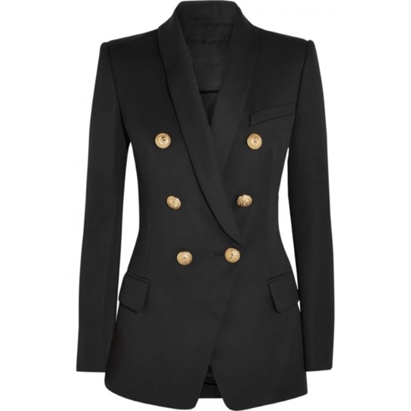 Double Breasted Long Blazer for Women