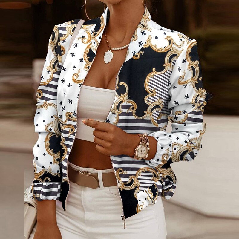 Women's Colorful Printed Summer Jacket