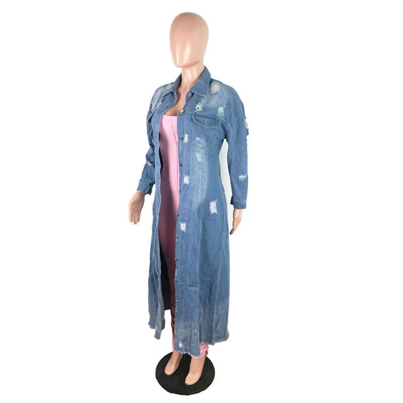 Women's Denim Long Jacket