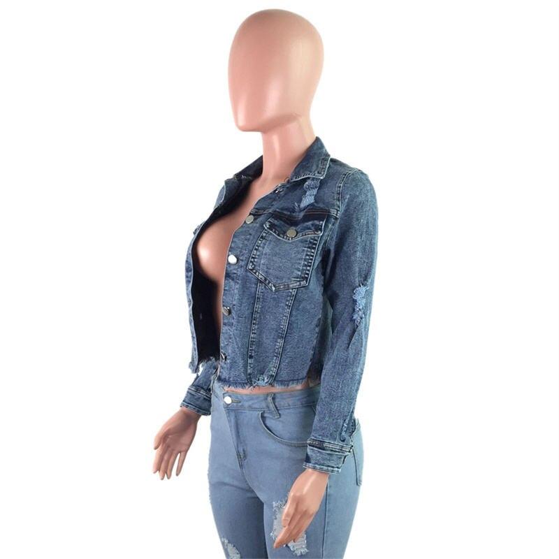 Women's Ripped Denim Jacket