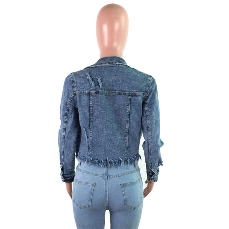 Women's Ripped Denim Jacket