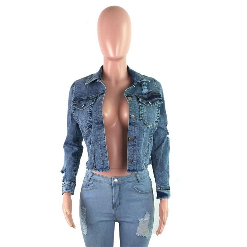 Women's Ripped Denim Jacket