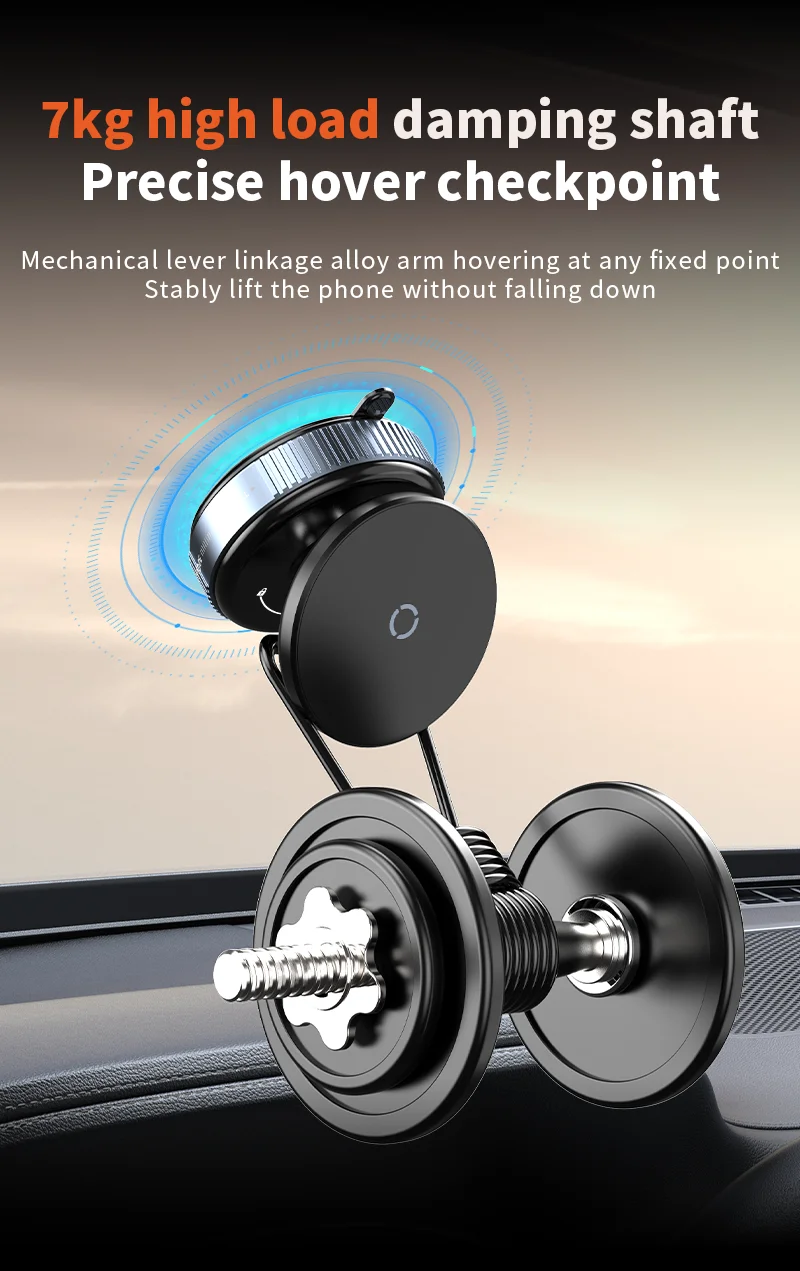 Magnetic Mobile Phone Holder Vacuum Adsorption 360° Rotation