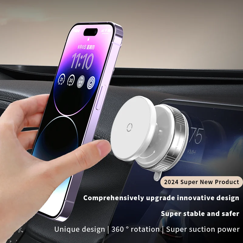 Magnetic Mobile Phone Holder Vacuum Adsorption 360° Rotation