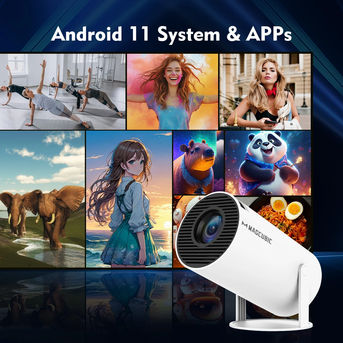 Android 11 Portable Projector